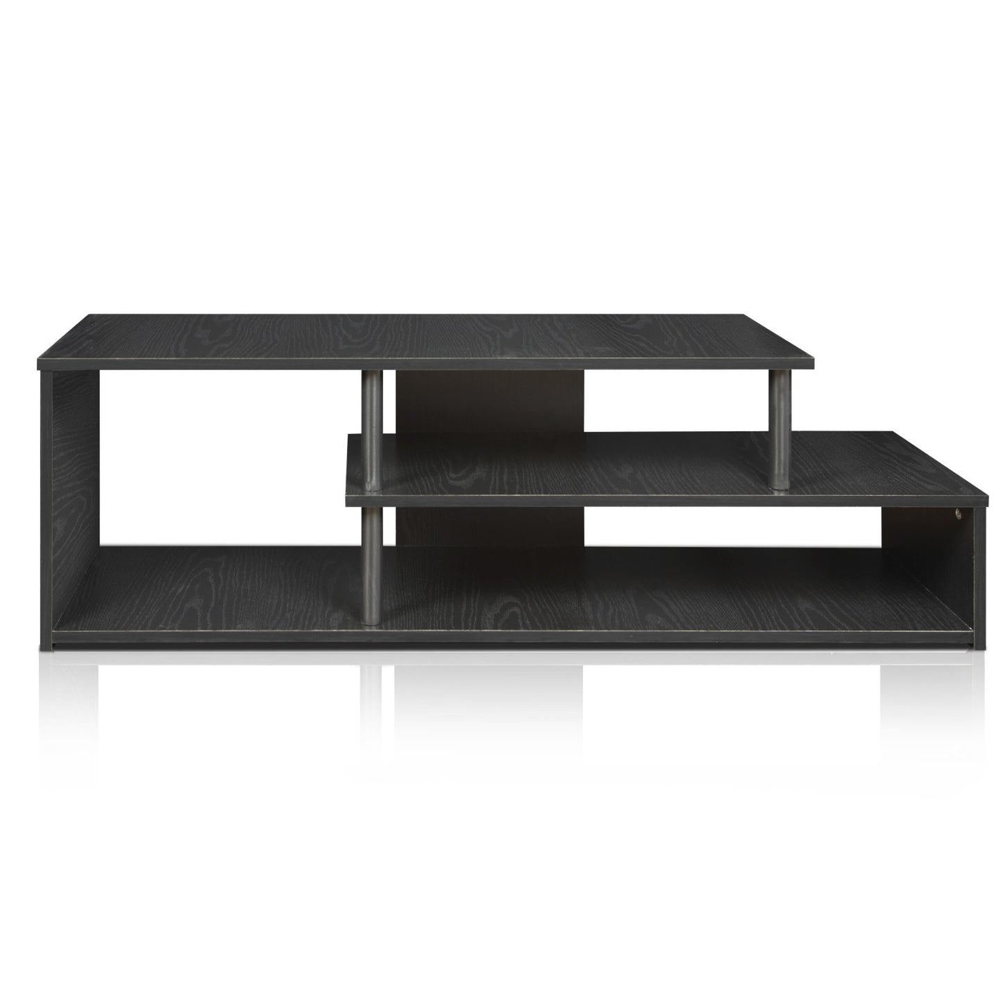 Furinno ECON TV Stand, Low Rise Entertainment Center, TV Console for TV up to 46 Inch, for Living Room, Bedroom, Blackwood