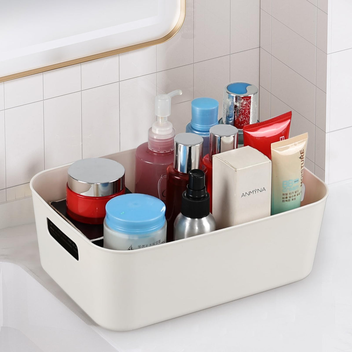 Haodehen 6 Packs Plastic Storage Boxs, Open Organizer Containers Bins