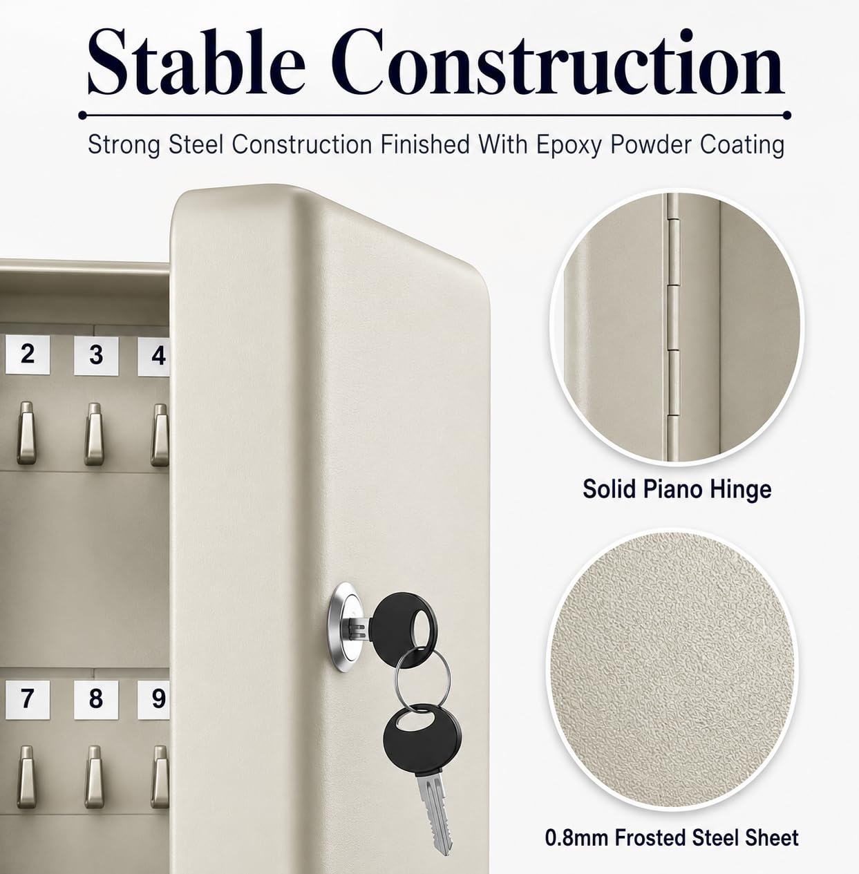 LDS® 20-Key Cabinet with Key Tags – Key Boxes Wall Mounted