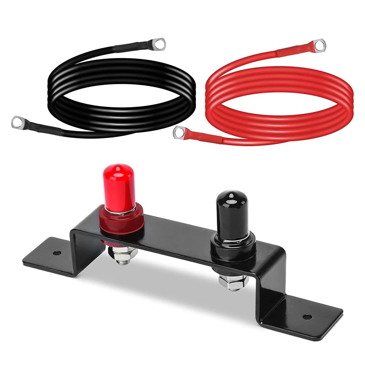 VOANZO Battery Jumper Post Kit Remote Battery Jumper Terminal Relocation Kit With 120cm Cable And Mounting Bracket Waterproof Battery Charging Post