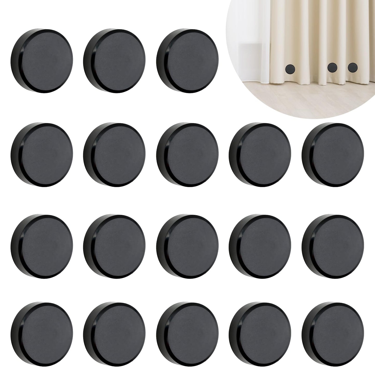 18 Pcs Magnetic Shower Curtain Weights, Strong Shower Curtains Magnets Curtain Weights Bottom No Sew
