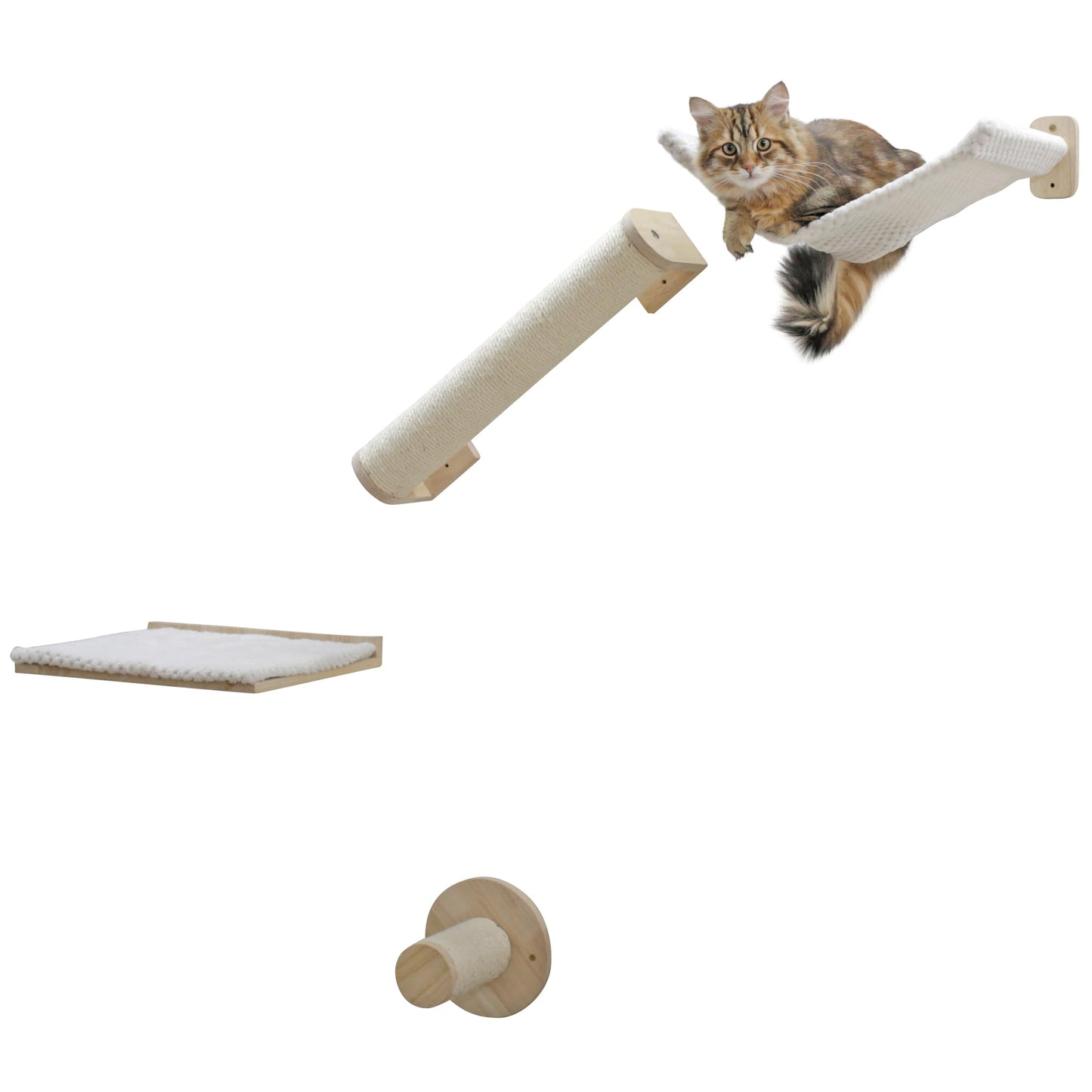 Kerbl Alps Cat Climbing Wall Step Lounger Board Column Hammock 4 Pieces