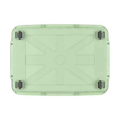 Cetomo 55L*3 Storage Boxes with Wheels, Plastic Storage Box with Lid, Latching Buckles, Click Closure, Stackable, Nesting, Durable Organizer for Home