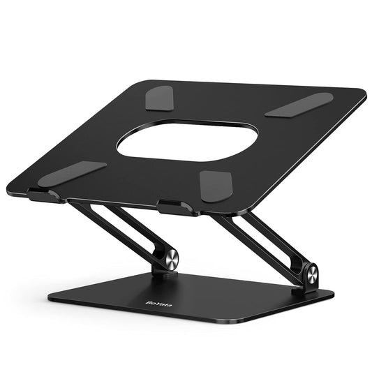 BoYata Laptop Stand, Adjustable Multi-Angle Laptop Riser with Heat-Vent Compatible for Laptop (10-17 inches) including MacBook Pro/Air, Surface,