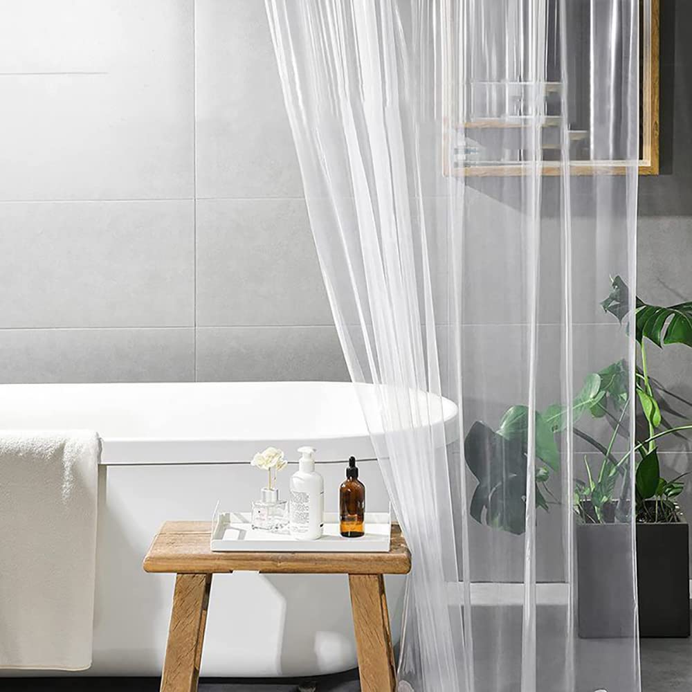 Lkw Ogechi Transparent Shower Curtain Thick Extra Wide 180cm-300cm, 200cm Drop PVC Bath Curtain, 300X200cm Quick-drying Clear Shower Curtain