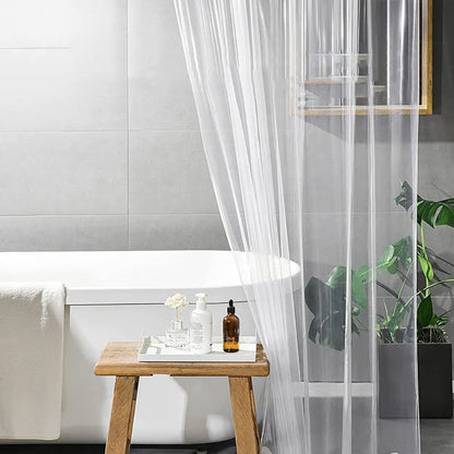 Lkw Ogechi Transparent Shower Curtain Thick Extra Wide 180cm-300cm, 200cm Drop PVC Bath Curtain, 300X200cm Quick-drying Clear Shower Curtain