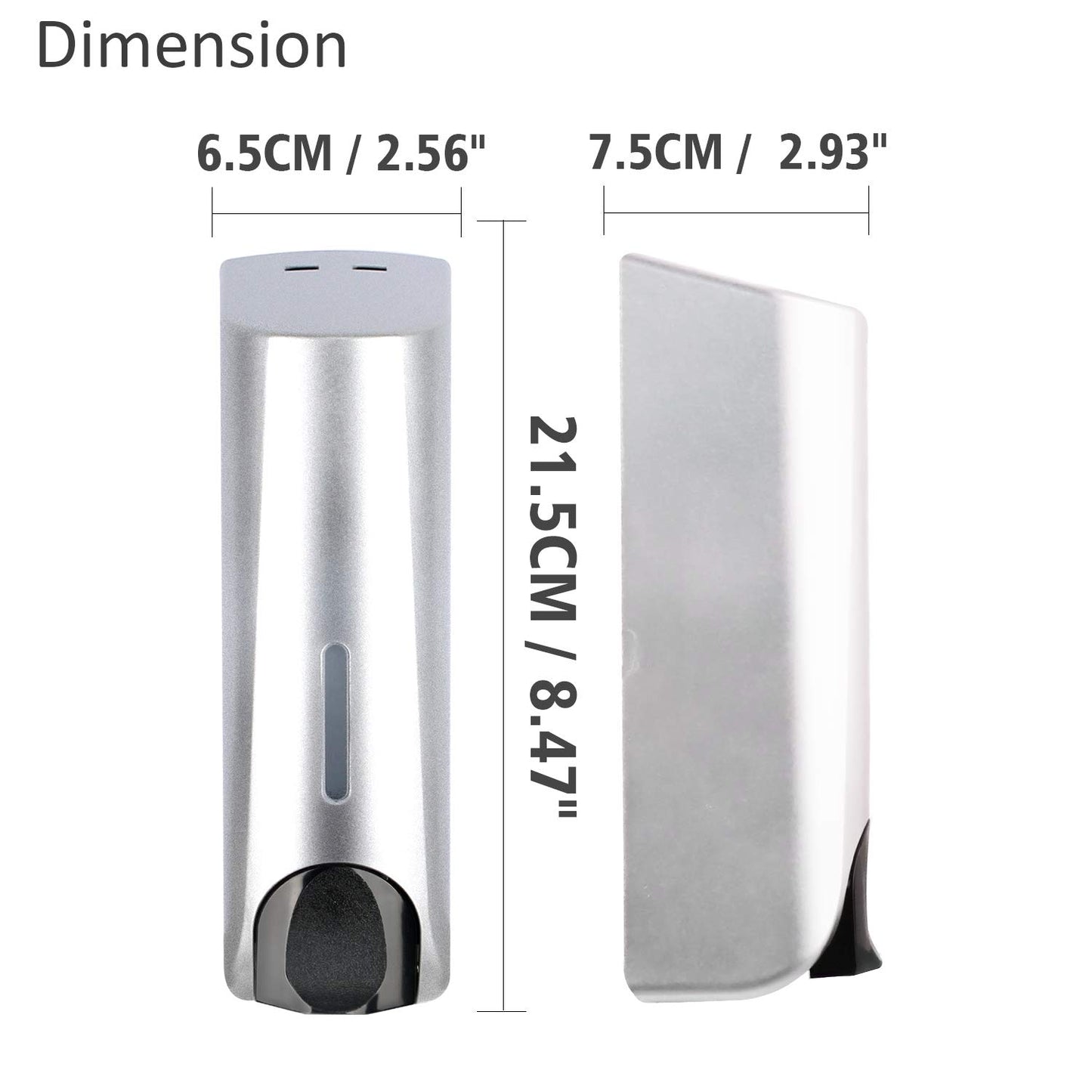 ILIKEPOW Soap Dispenser Silver for Shower Wall Mount