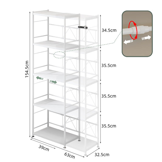 NETEL 5 Tier Expandable Microwave Shelf, Metal Microwave stand Countertop