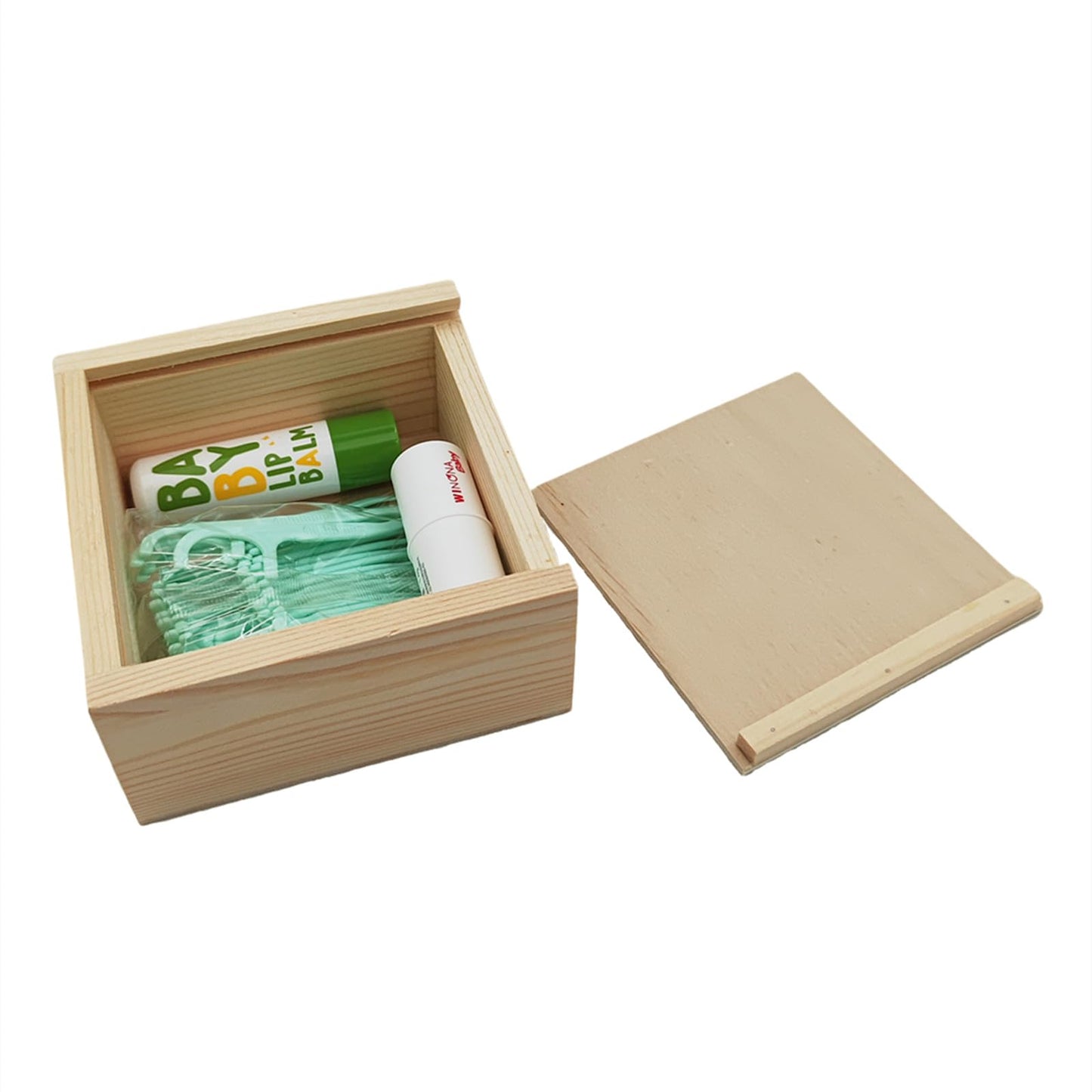 Anktily 2 Pack Unfinished Wood Storage Box with Slide Lid, Blank Natural Wood Box Case Container for Jewellery, DIY Arts & Crafts Hobbies