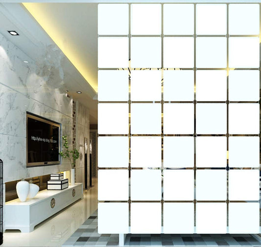 12Pcs/Set White Hanging Room Divider Screens DIY Panel Screens Partition Wall Dividers Room Decorative With All Accessories 29 x 29 cm (M2)