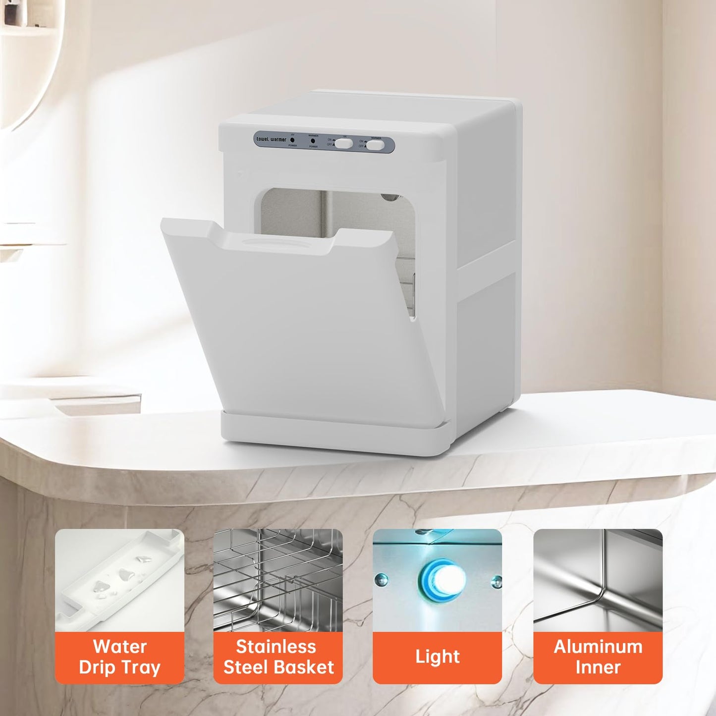 SFANSPA Hot Towel Warmer for Spa,2-in-1 Thermostatic Towel Heater,5L Mini Towel Warmer with Quick and All-Round Heating for Facial SPA,Beauty