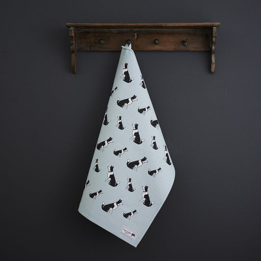 Sweet William Border Collie Tea Towel
