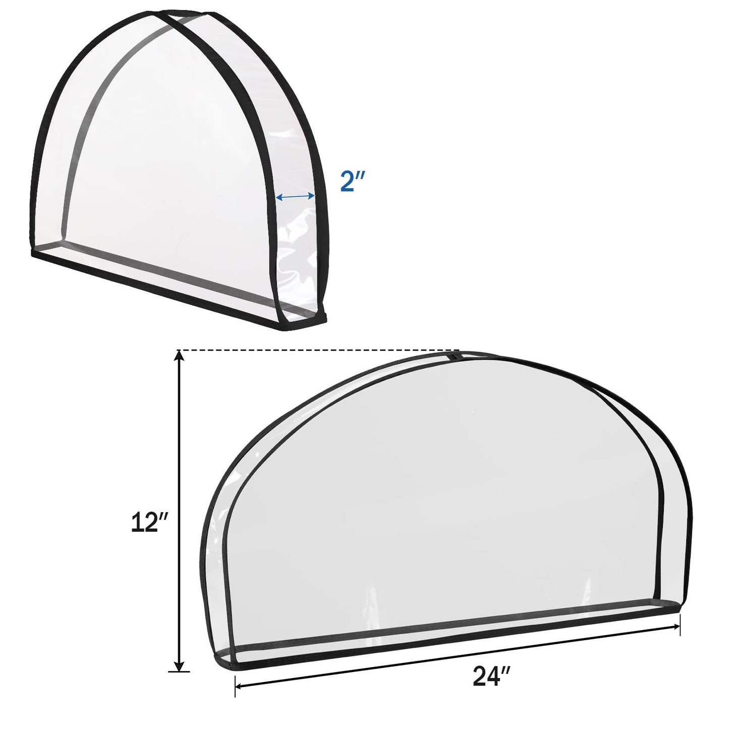 Syeeiex 15 Pack Clear Clothes Shoulder Cover with Wide Side Gusset, Dustproof and Waterproof Suit Shirt Jacket Shoulder Protective Cover
