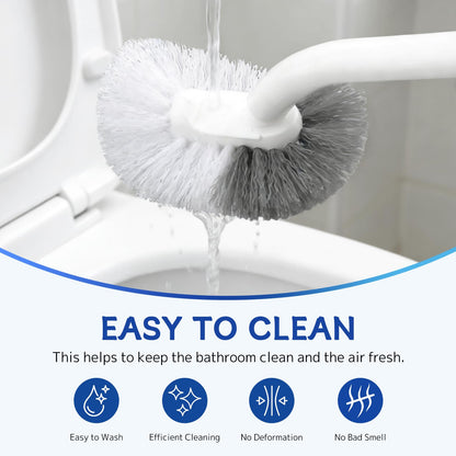 SetSail Toilet Bowl Brush, 3 Pack Toilet Brushes for Bathroom Compact Size Dense and Durable Toilet Cleaner Brush for Deep Cleaning Right Angled