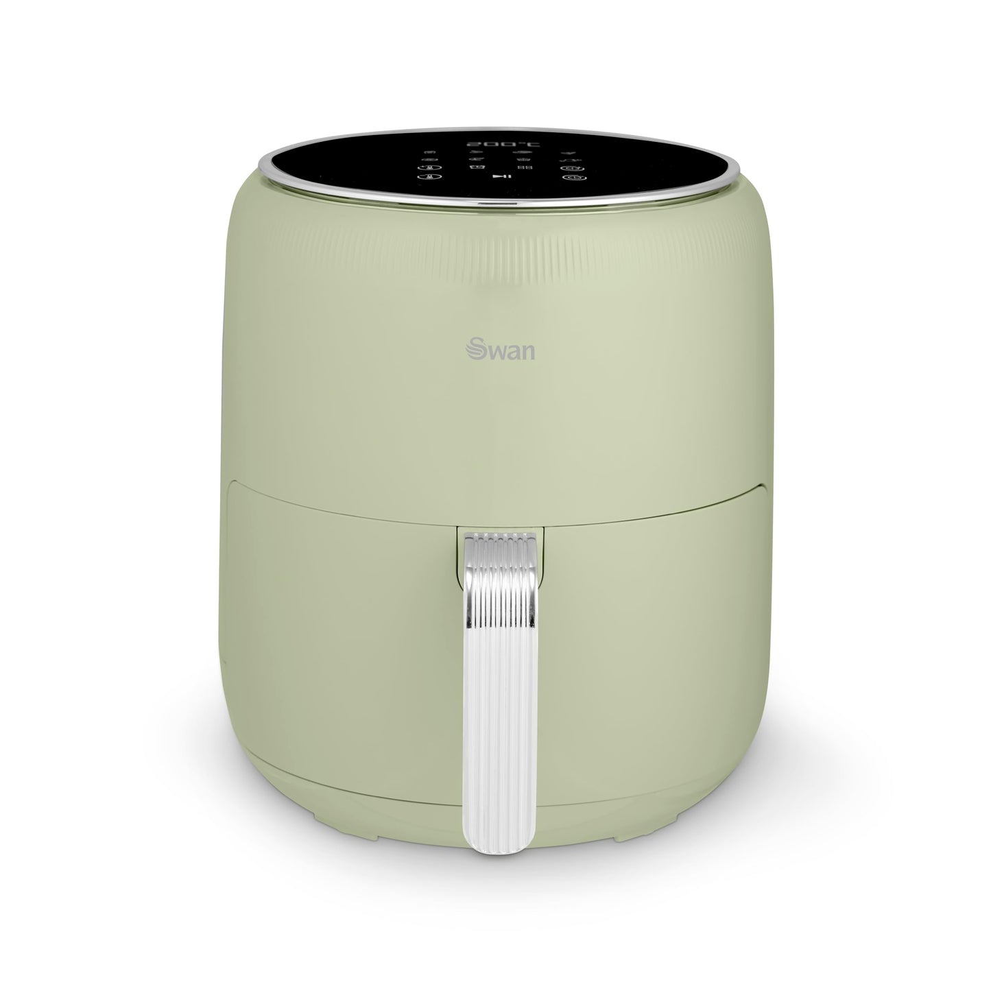 Swan SD10513GRN Retro Digital Air Fryer with Swan Cyclone Technology, 8 Pre-Set Cooking Options, Adjustable Temperature, 4.5L 1500W, Green