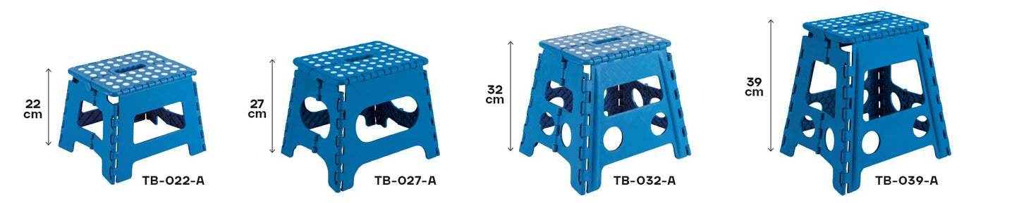 ARREGUI TB-039-A Small Folding Stool for Children and Adults Portable and Foldable Folding Stool 150 kg Load Capacity Stool for Kitchen Bathroom