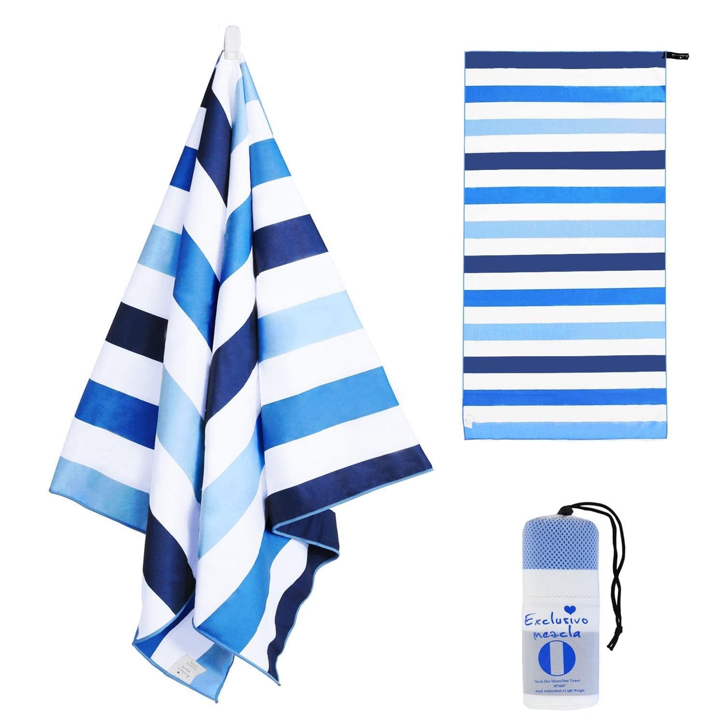 Exclusivo Mezcla Oversized Microfiber Beach Pool Towel for Adults, 180x90cm