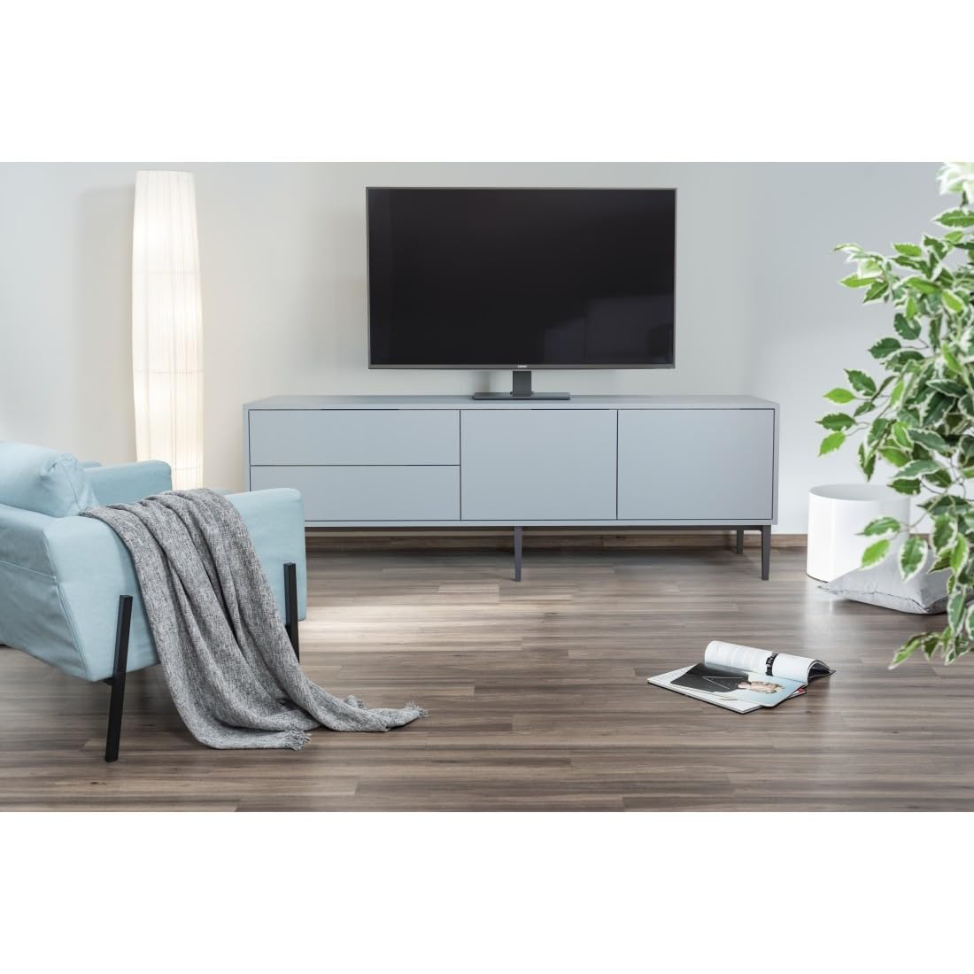 Hama TV Stand Swivel Height Adjustable 140cm (55") to 30kg