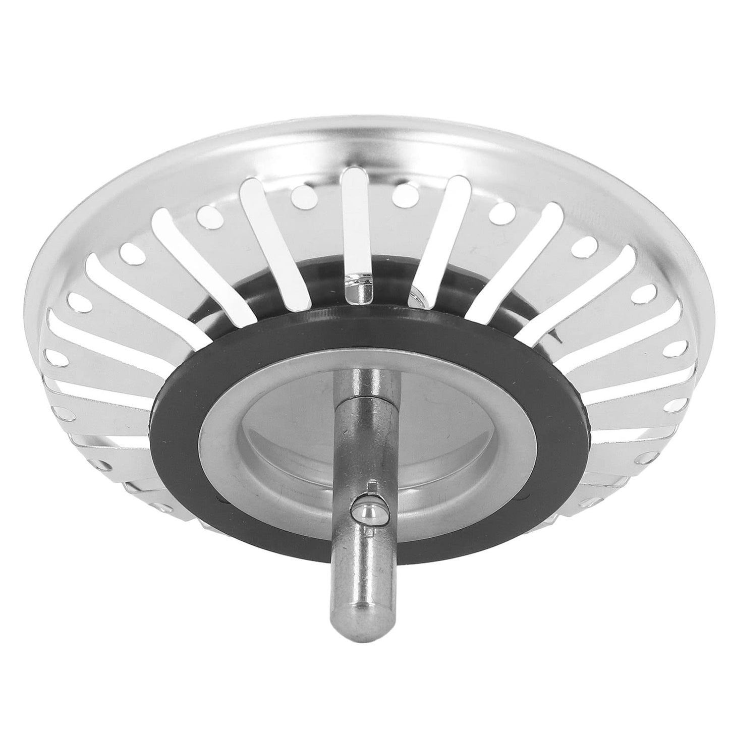Sink Drain Basket Kitchen Sink Strainer Basket Stainless Steel Sink Stopper Plug Replacement Anti Clogging Extra Deep Cup 1.3in Rod Drainstrainer