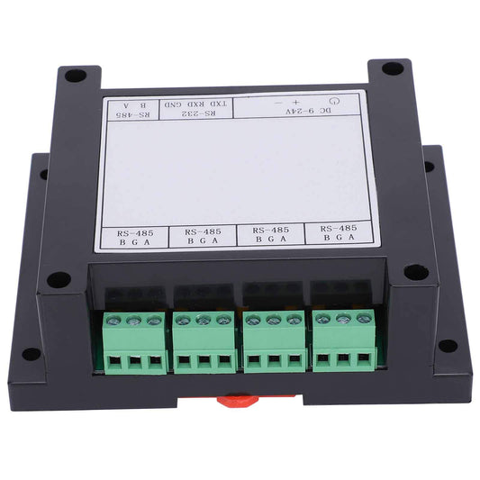 Fdit RS485 Repeater, 4-Channel Photoelectric Isolated Module Hub, 9-24V Industrial Grade Optocoupler Isolated Board, 115.2Kbps Transmission Rate