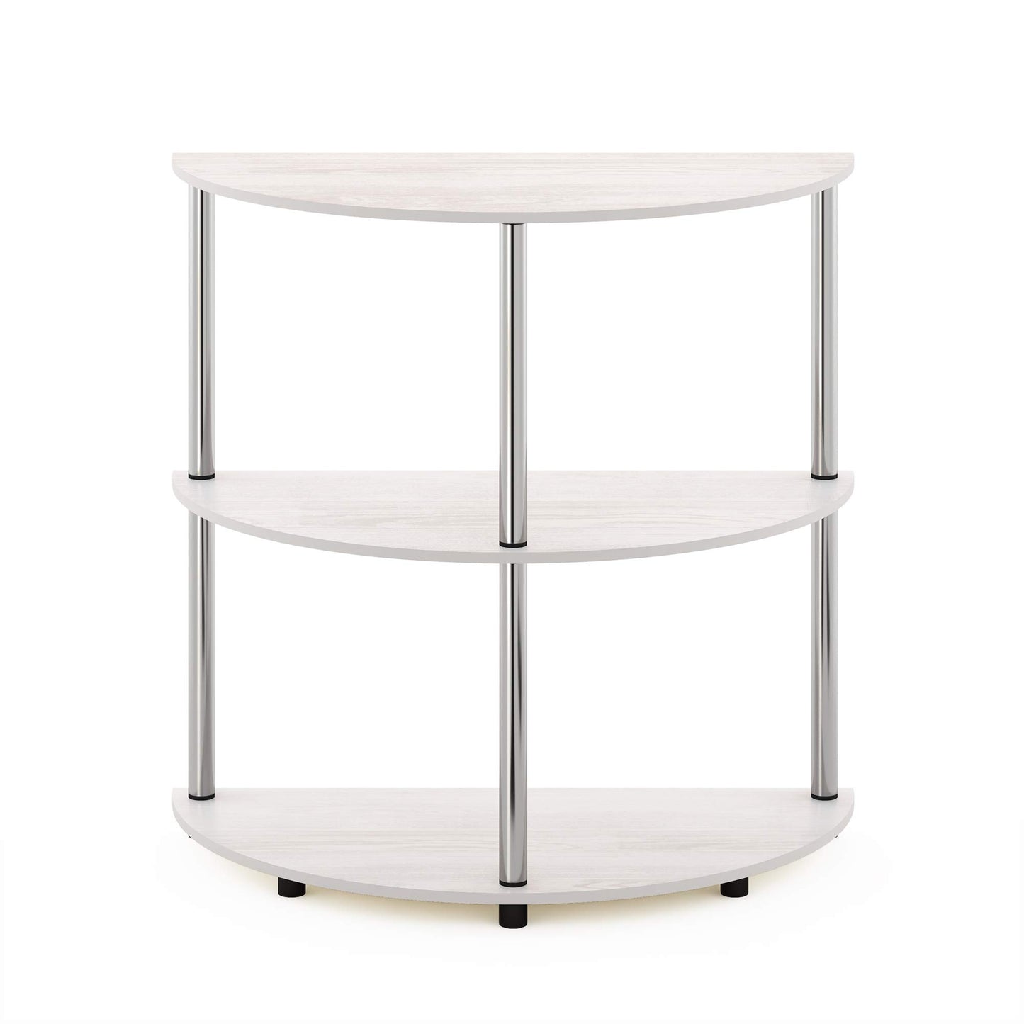 Furinno Frans Turn-N-Tube Half Round Console Table, White Oak