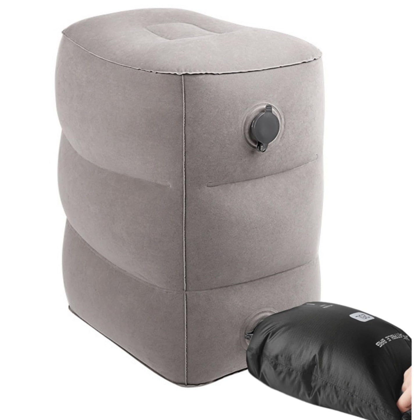 Inflatable Foot Rest Pillow with Fast Air Pump Bag (6s), 450 g Lightweight