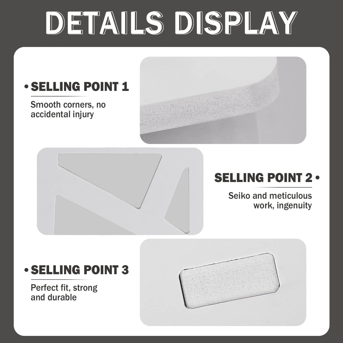 DoToGo Desk Shelf Organizer, Deskop Bookshelf for Small Space Adjustable Expendable for Office, Home, Kitchen (white-big square)