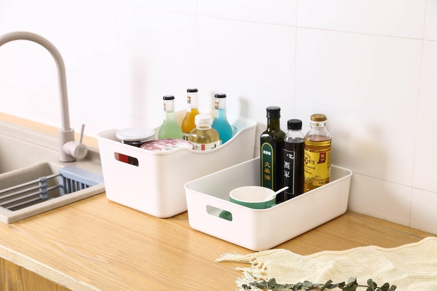 BigTron Storage Bin with Handle-Kitchen Pantry, Bathroom Vanity, Laundry, Health,Refrigerator and Beauty Product Supply Organizer