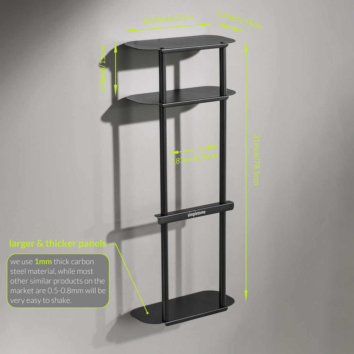 Towel Storage Rack Wall for Bathroom, Camping Chair Holder with Shelves