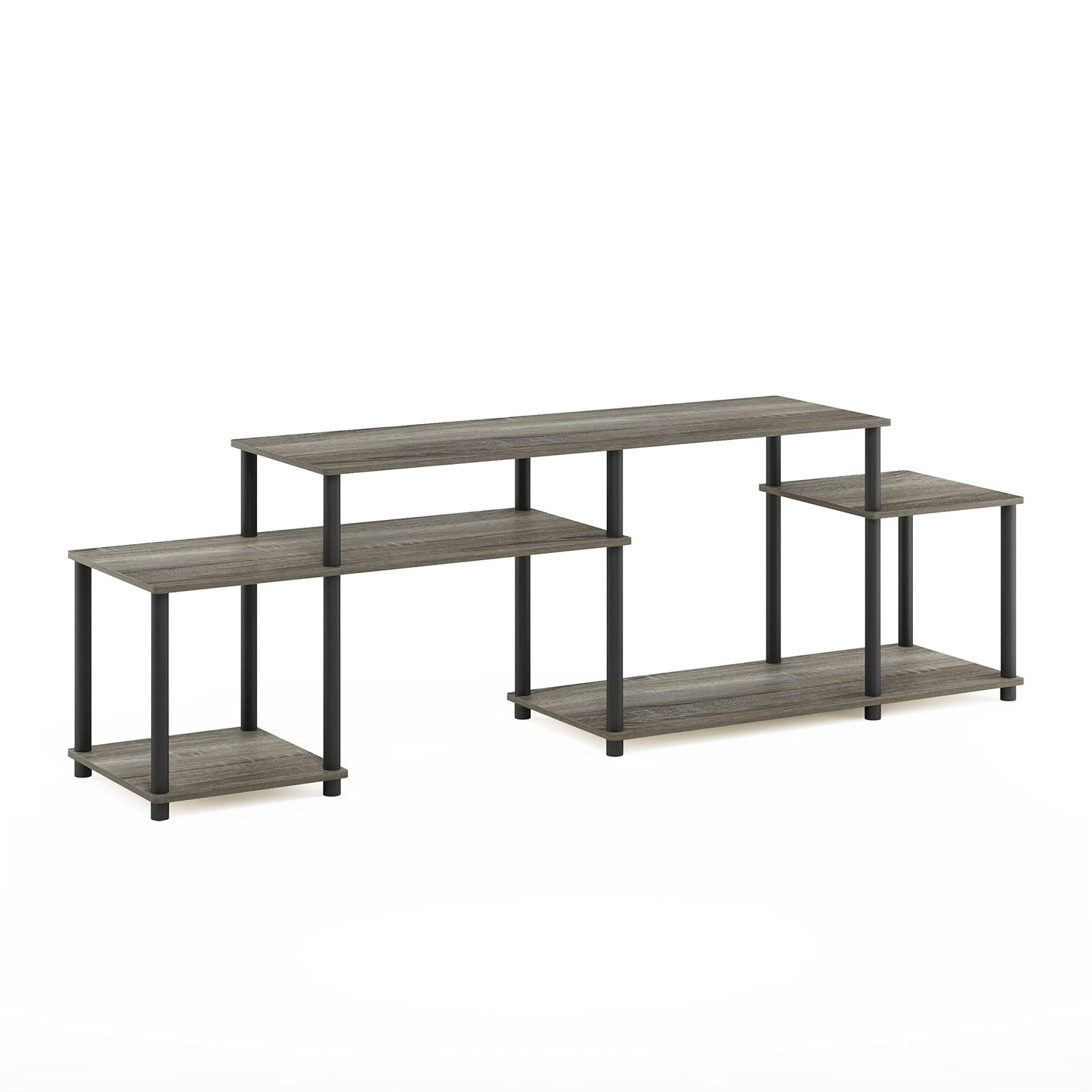 Furinno TURN-N-TUBE TV Stand, Handle Entertainment Center, TV Console for TV up to 55 Inch, for Living Room, Bedroom, French Oak