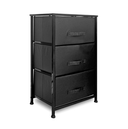 Clarisworld Drawers Storage Tower Dresser - Wood Top, Sturdy Steel Frame, Organizer Unit for Bedroom, Hallway, Entryway, Closets  Laminated Fabric