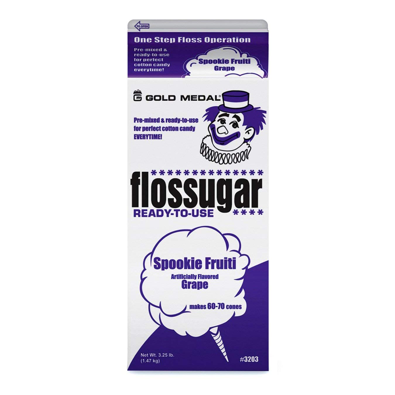 Gold Medal Flossugar Candy Floss Sugar (Grape)