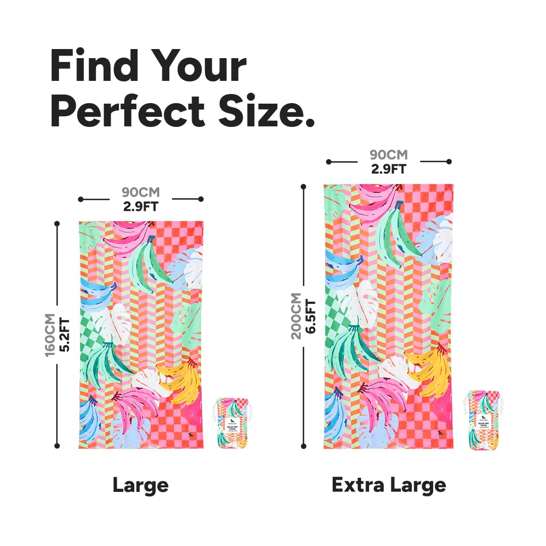 Dock & Bay Quick Dry Beach Towel - Banana Karma, Large