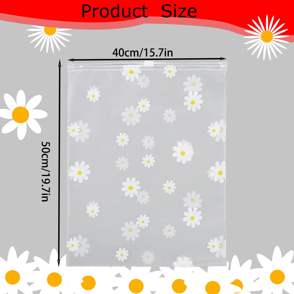 X-YSUNEAS 20 Pcs Reusable Ziplock Storage Bags 40x50cm Large Clear Plastic Organizer Bags Waterproof Travel & Home Clothes Storage for Shoes