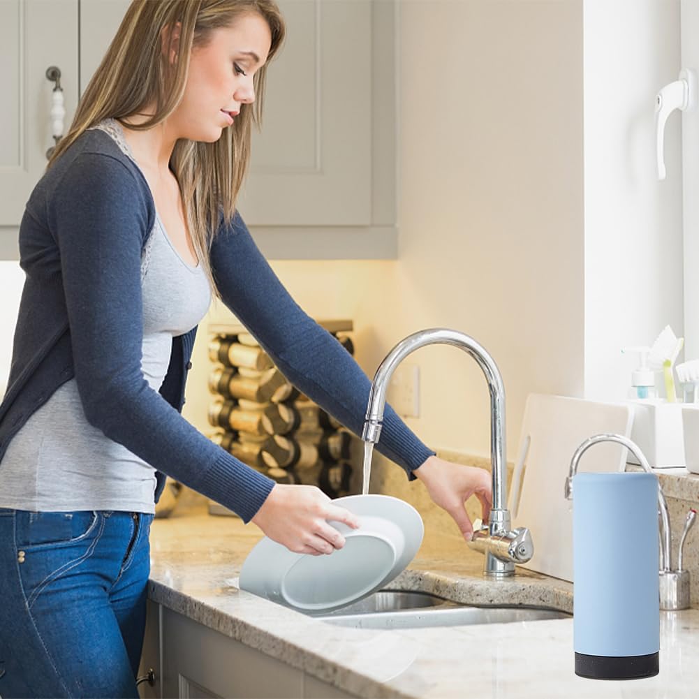 240ml Soap Squeezer, Non-Drip Dispenser for Washing Up Liquid Soap Dispenser Manual Pump, Squeezable Refillable(Blue)