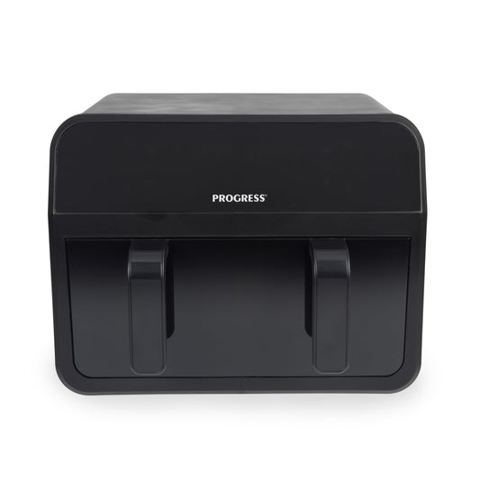 Progress Dual View Air Fryer ? 7 Litre, Non-Stick Cooking Basket, Removable Divider, Family Size Capacity, Viewing Window, Digital LED Touch Display,
