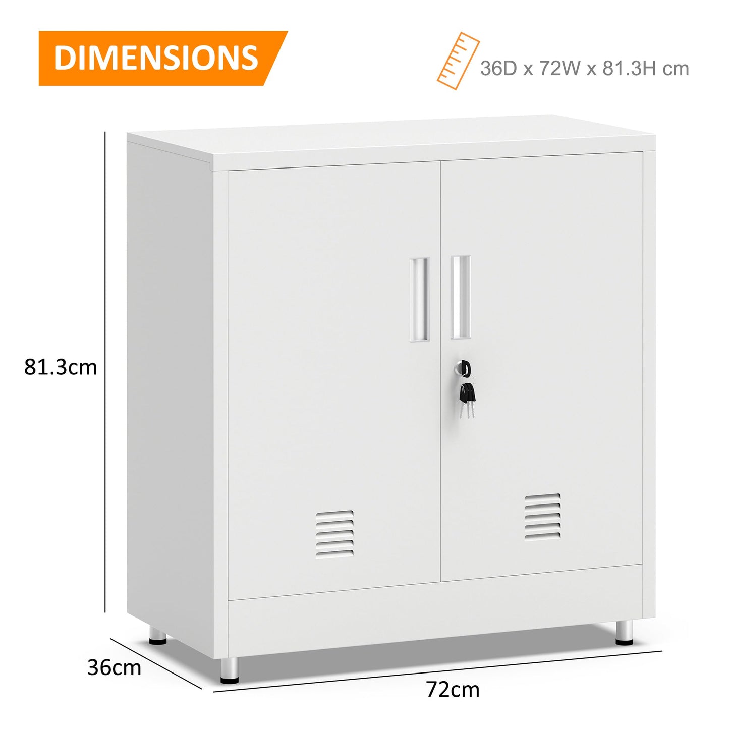 JINKUR Metal Storage Cabinet with Locking Doors and Adjustable Shelf, Small Lockable Sideboard Buffet Cabinet for Home, Office, Entryway, Hallway