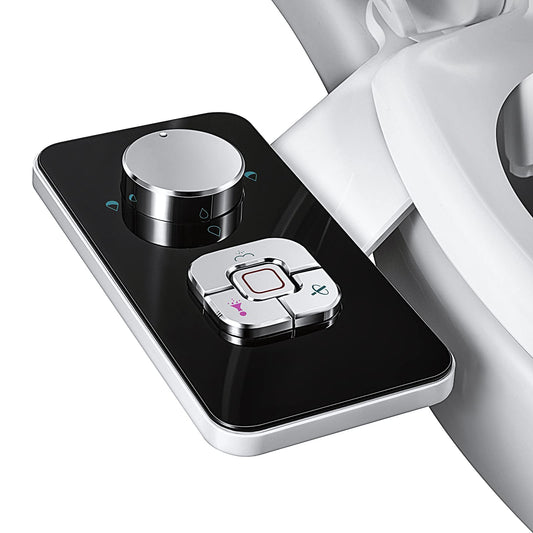 Bidet Attachment for Toilet UK- SAMODRA Non-Electric Cold Water Bidet Toilet Seat Attachment with Pressure Controls,Retractable Self-Cleaning Dual