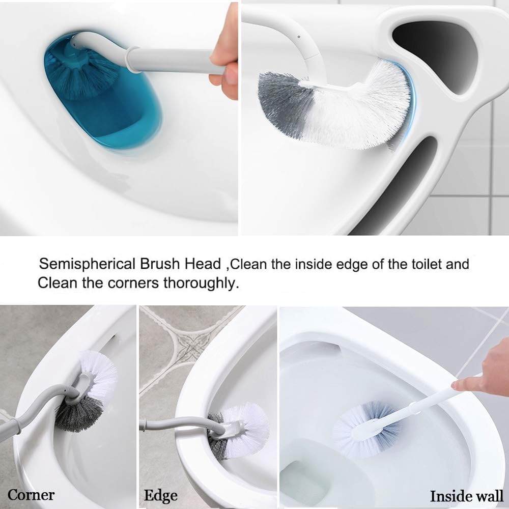EINESIN Toilet Brush, Toilet Brush with Edge Cleaner, Long Handle
