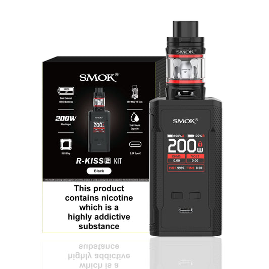 SMOK R Kiss 2 Vaping Kit, Ergonomic, Stylish and High-Performance Experience, Professional Upgrade, Powered by Dual I8650 (Not Included), 2mL, E