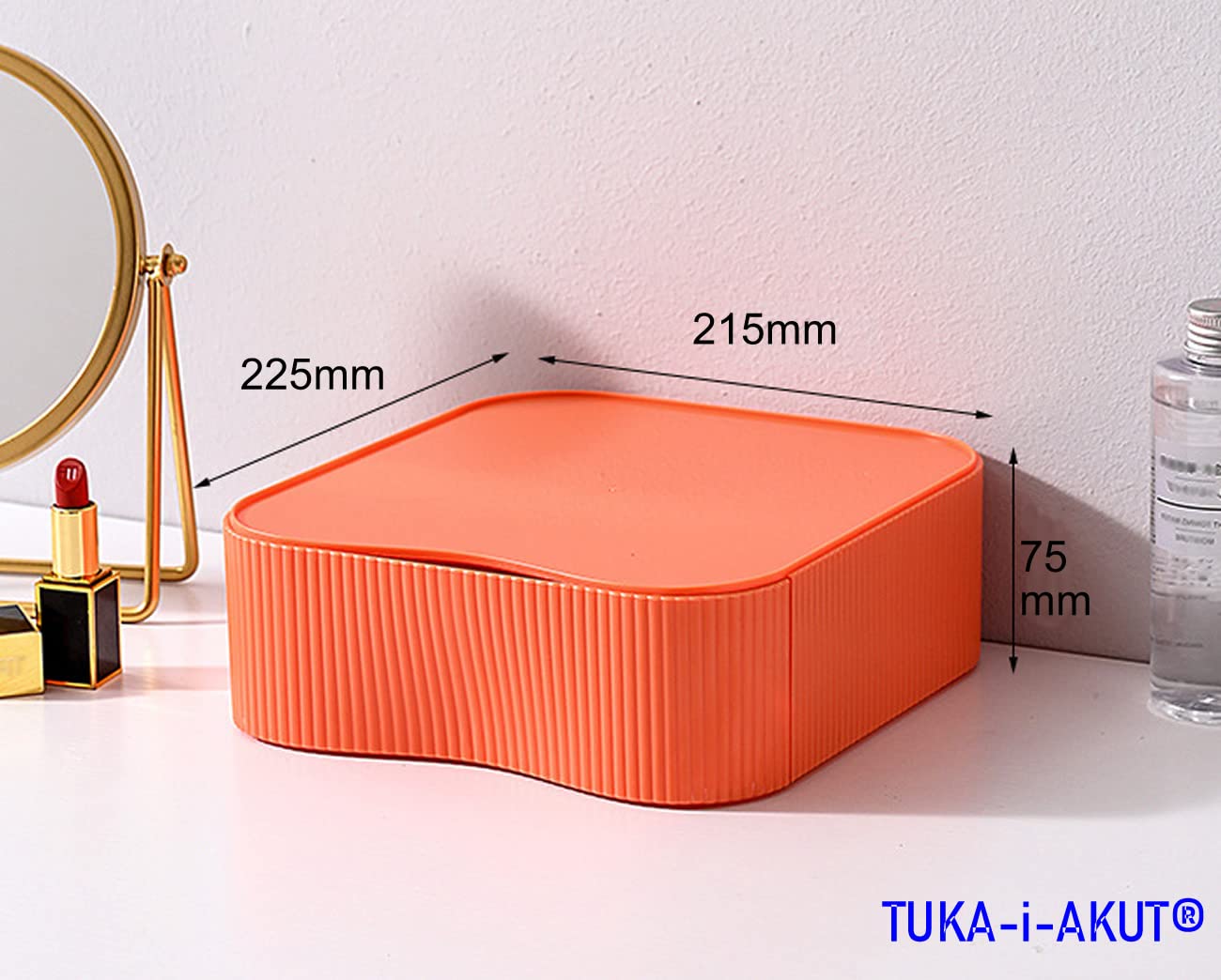TUKA-i-AKUT Stackable Desktop Storage Box Freely Combinable Drawer Box, Desk Storage Compartments Organiser Utensil Box Makeup Cosmetics Jewellery