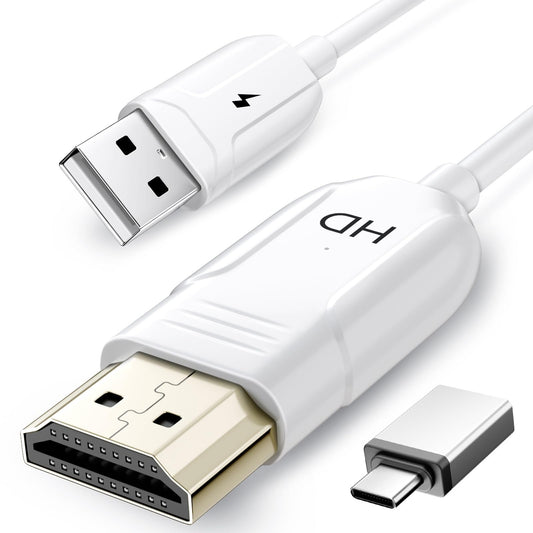 Wireless HDMI Display Adapter for iPhone, Streaming Video/Audio/Files Wirelessly for iPhone,i-Pad,Android,Tablet,Laptop,Window to