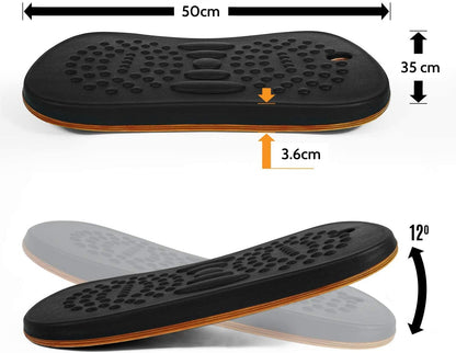Yes4All Wobble Balance Board for Standing Desk with Design Foam Pad Comfort Floor Mat; Rocker Board/Wobble Board Standing Desk for Home, Gym, Office