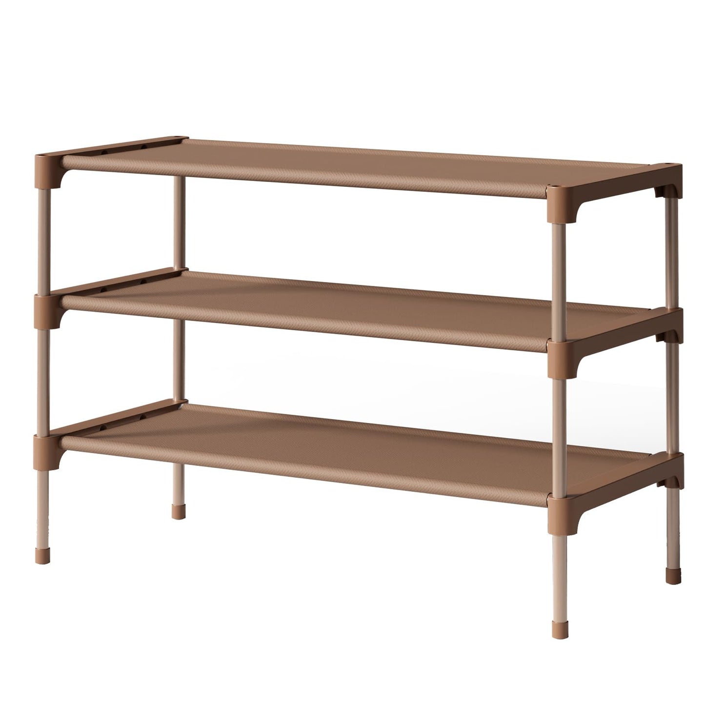 Kitsure Premium Non-Woven Shoe Rack Shelf, 63 x 30 x 39 cm, Brown