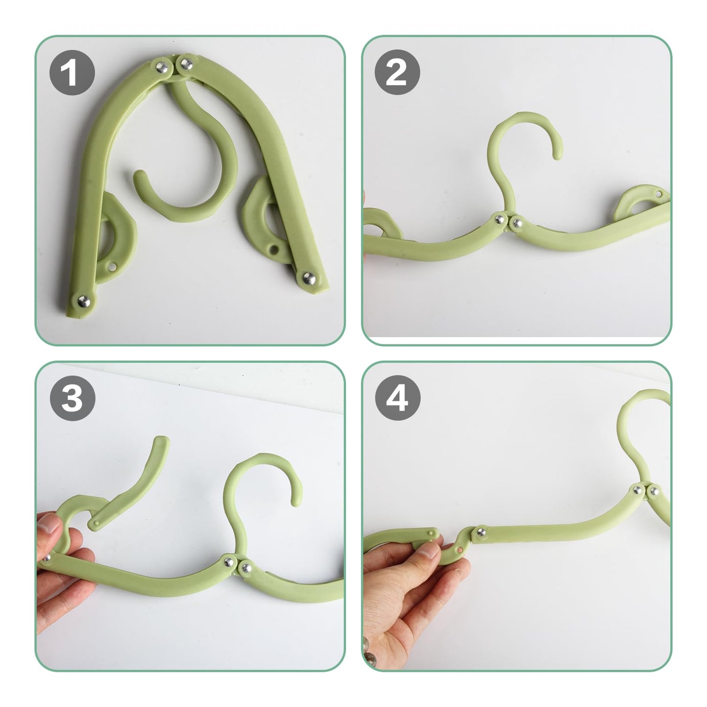 25 Pcs Travel Coat Hangers Adults Portable Folding Plastic Camping Hotel