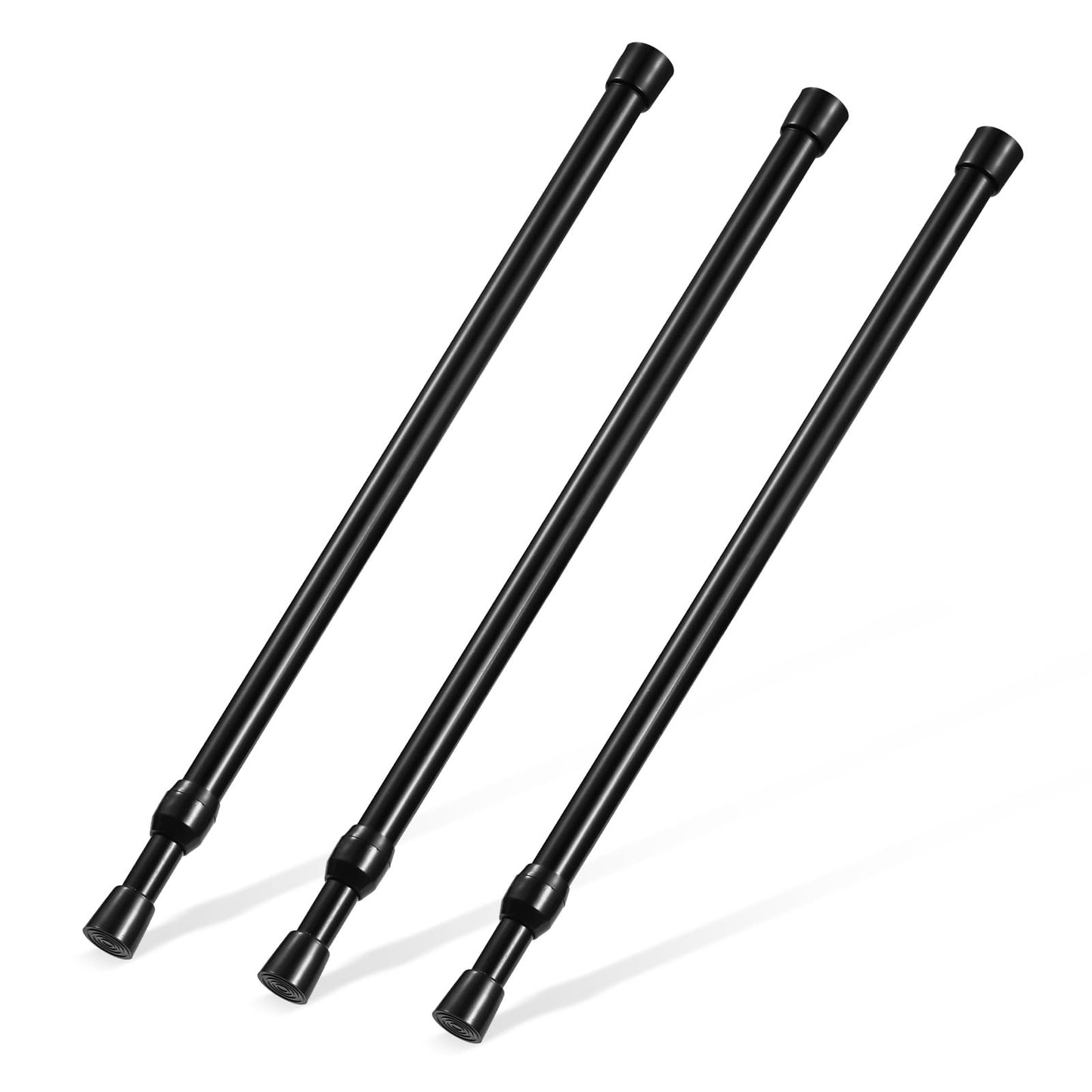 GOOWIN 40-70cm Tension Rod,3 Pcs Tension Rods for Curtains,No Drilling Spring Adjustable Small Tension Rod for Curtain,Bookshelf,Cupboard,Wardrobe