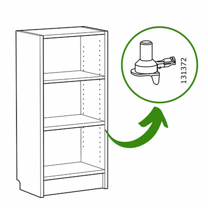 10 Pcs Shelf Pins Compatible with IKEA Part 131372 Billy Bookshelf - Zinc Alloy Die-Cast Shelf Support Pegs