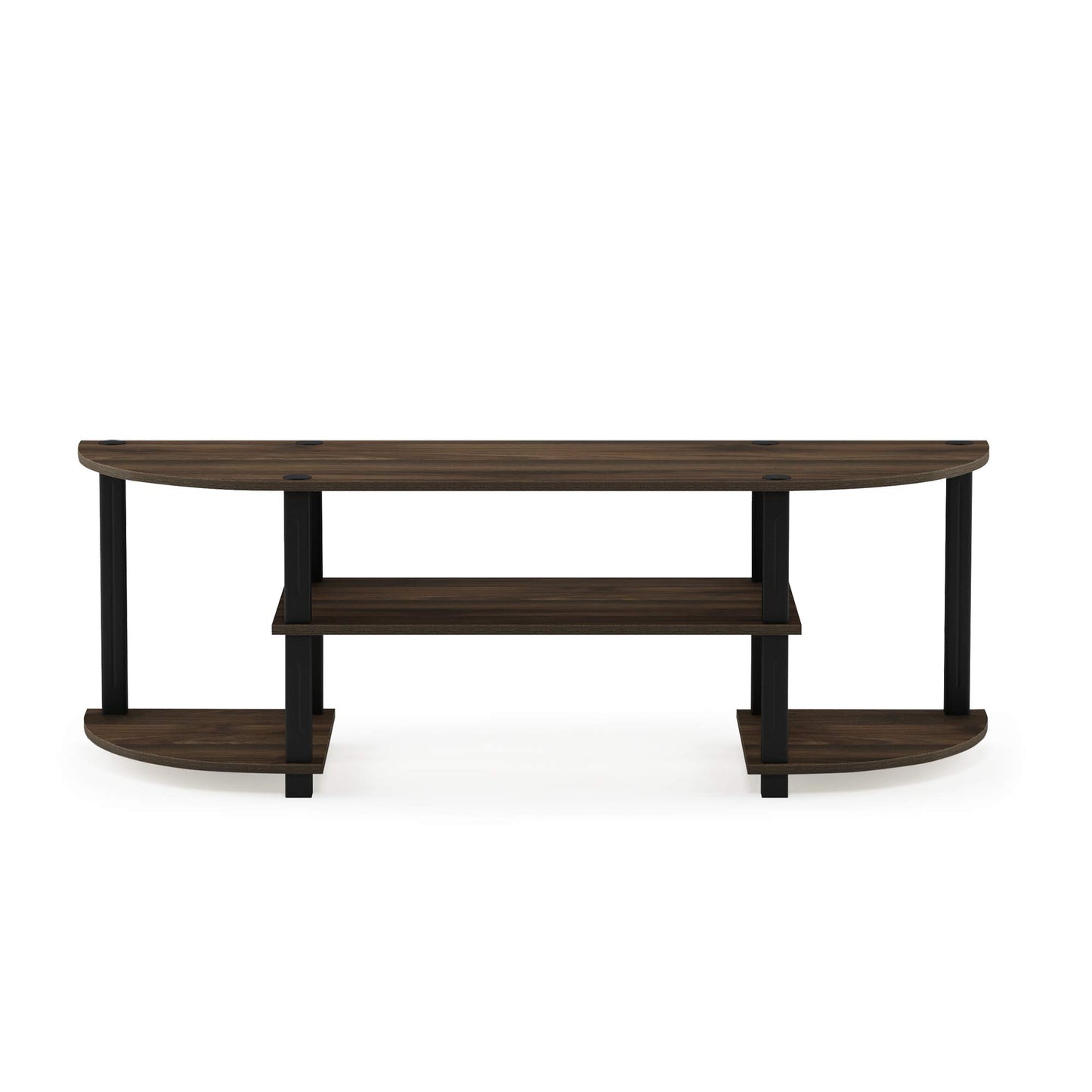 Furinno Turn-S-Tube Wide TV Entertainment Center, TV Unit, TV Stand, Columbia Walnut/Black, 120 (W) x 40 (H) x 34 (D) cm