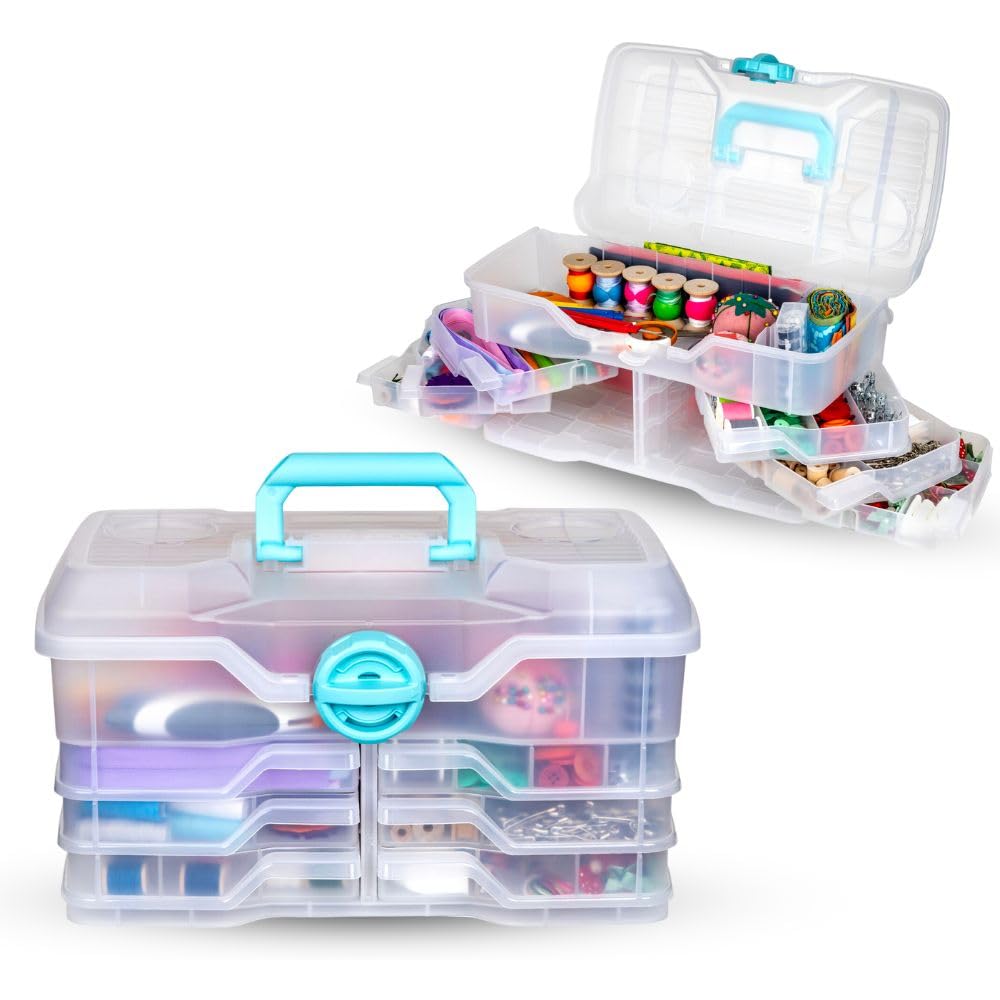 ArtBin Clear Plastic Organizer Small Parts Organizer - for DIY Arts & Crafts Storage Boxes & Organizers, Sewing Storage