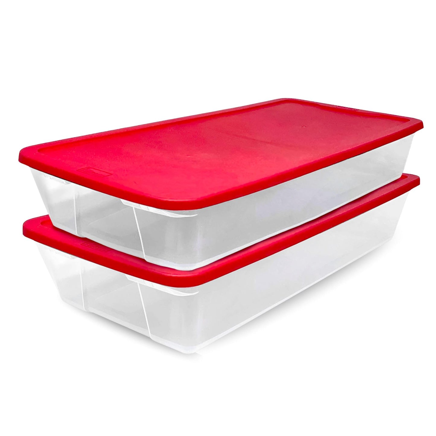 Homz Holiday Plastic Storage Bins, Resin, Getaway Solids, 41 Quart-34.38" x 15.5" x 6"